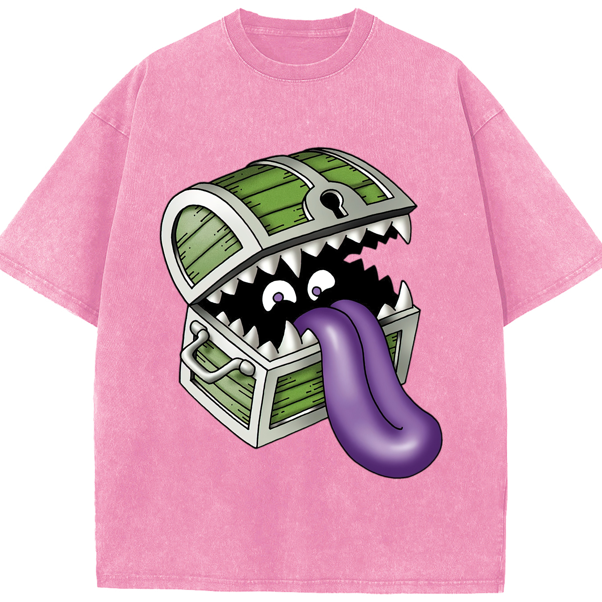（画像用） ドラゴンクエスト Doragon Kuesuto Dragon Quest 綿100% ヴィンテージ風 半袖Tシャツ（フロントプリント）